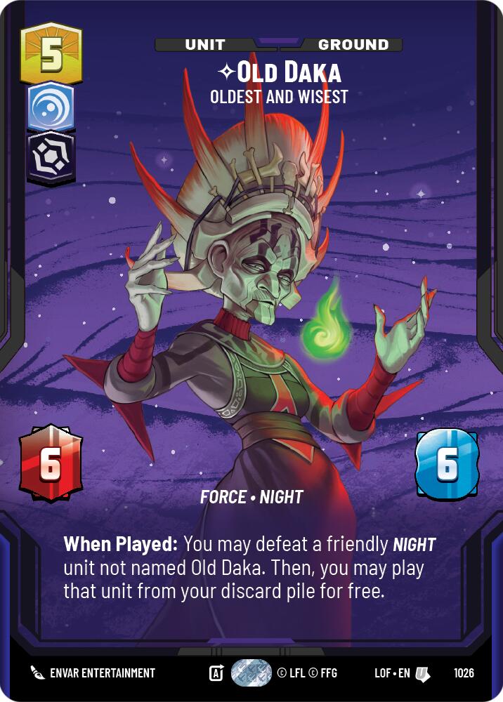 Old Daka - Oldest and Wisest (1026) (Prestige) (1026) [Legends of the Force] | Jomio and Rueliete's Cards and Comics