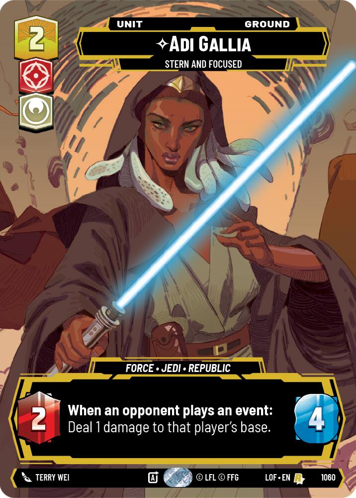 Adi Gallia - Stern and Focused (1060) (Prestige) (1060) [Legends of the Force] | Jomio and Rueliete's Cards and Comics