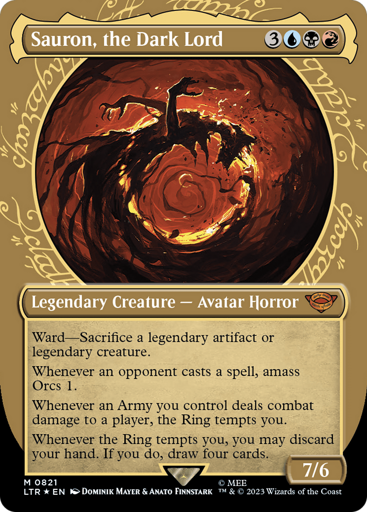 Sauron, the Dark Lord (Showcase) (Surge Foil) [The Lord of the Rings: Tales of Middle-Earth] | Jomio and Rueliete's Cards and Comics