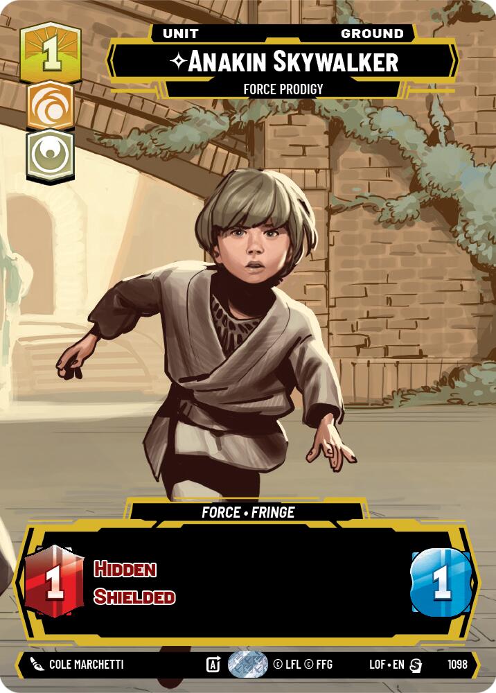 Anakin Skywalker - Force Prodigy (1098) (Prestige Foil) (1098) [Legends of the Force] | Jomio and Rueliete's Cards and Comics
