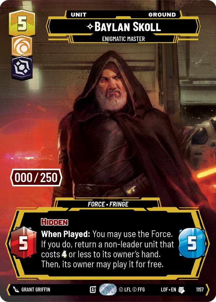 Baylan Skoll - Enigmatic Master (1157) (Serialized) (1157) [Legends of the Force] | Jomio and Rueliete's Cards and Comics