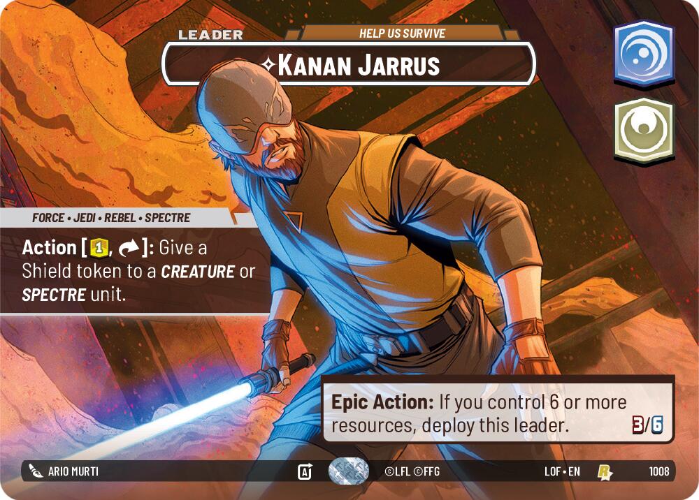 Kanan Jarrus - Help Us Survive (1008) (Showcase) (1008) [Legends of the Force] | Jomio and Rueliete's Cards and Comics