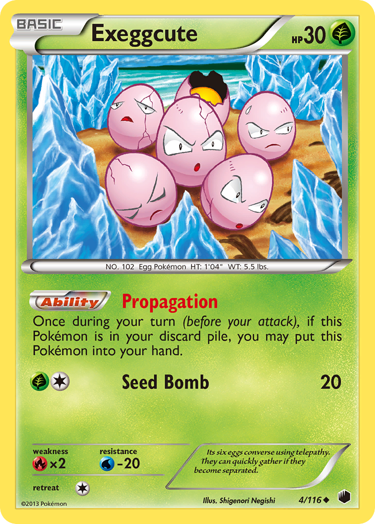 Exeggcute (4/116) [Black & White: Plasma Freeze] | Jomio and Rueliete's Cards and Comics