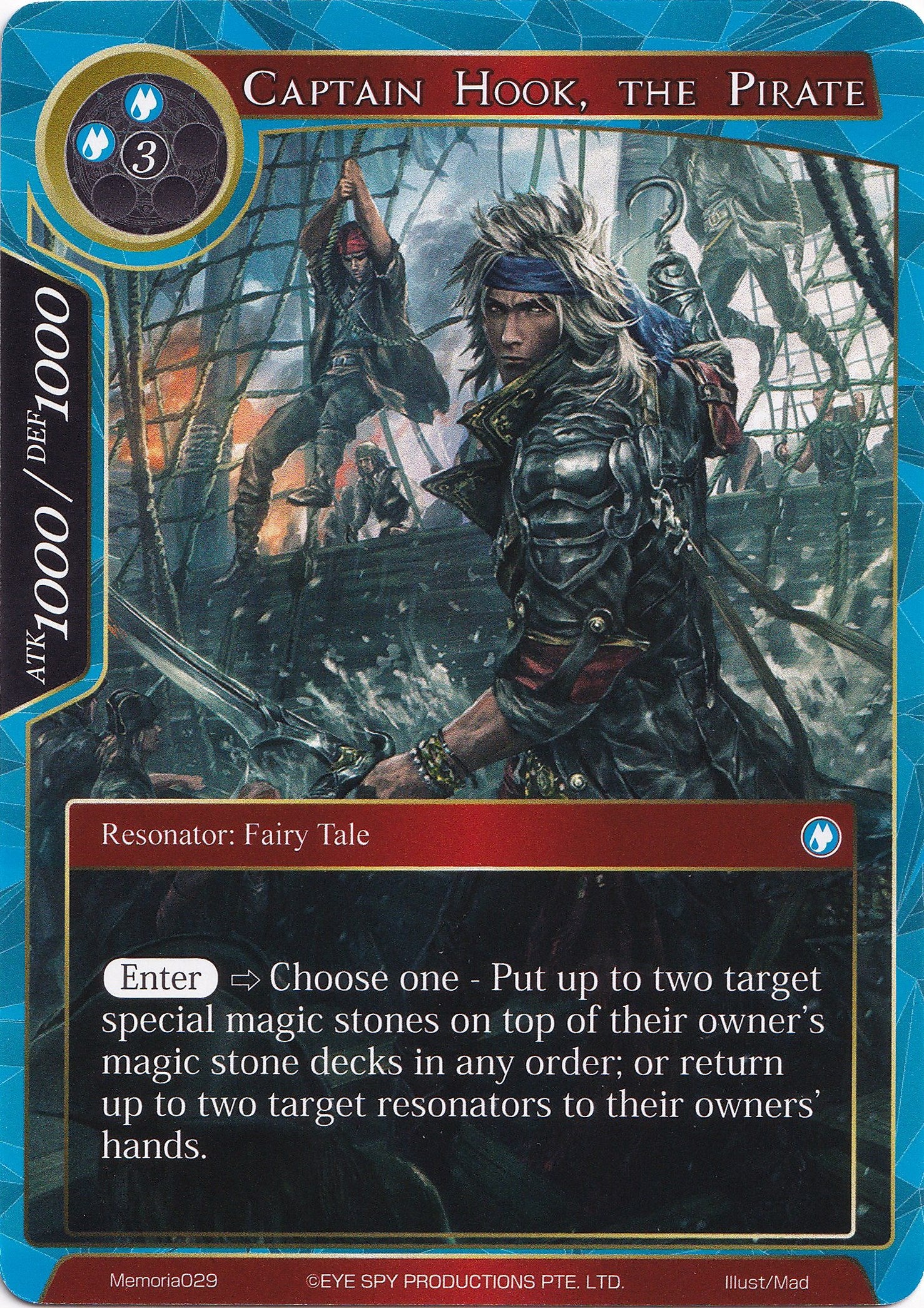 Captain Hook, the Pirate (Memoria029) [Alice Origin Memoria Cards] | Jomio and Rueliete's Cards and Comics