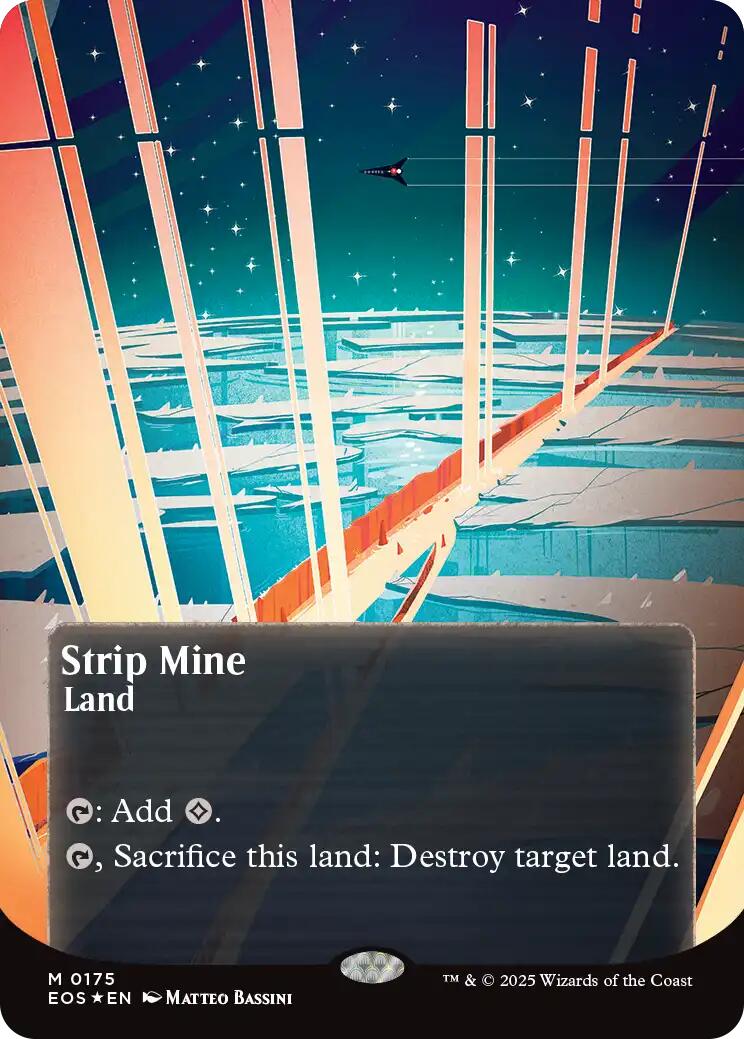Strip Mine (0175) (Borderless) (Galaxy Foil) [Edge of Eternities: Stellar Sights] | Jomio and Rueliete's Cards and Comics