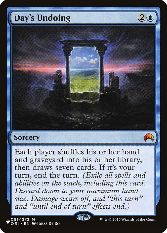 Day's Undoing [The List] | Jomio and Rueliete's Cards and Comics