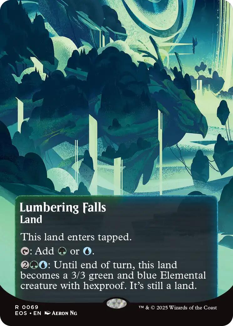 Lumbering Falls (0069) (Borderless) [Edge of Eternities: Stellar Sights] | Jomio and Rueliete's Cards and Comics
