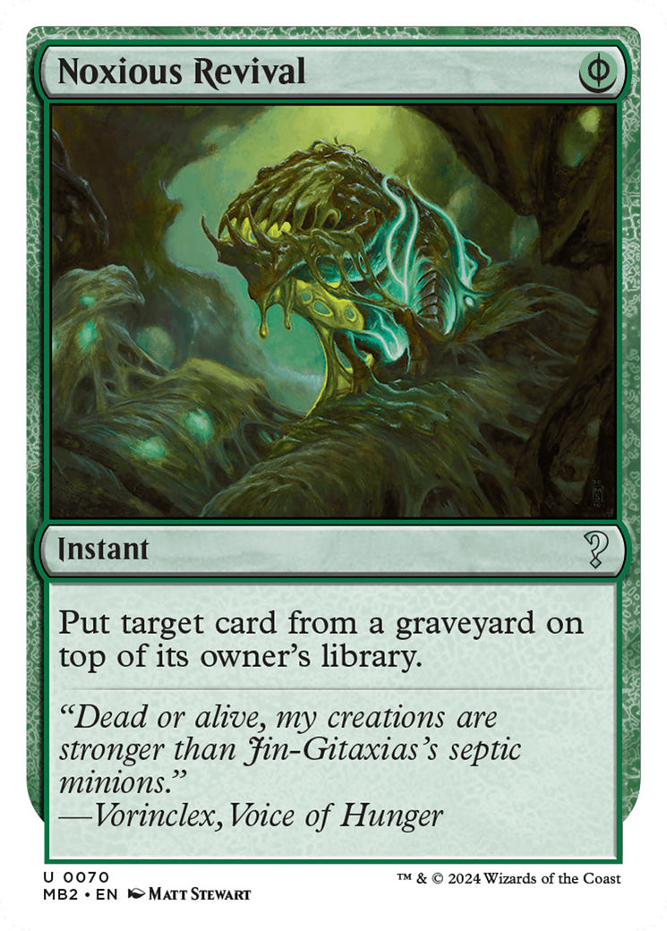 Noxious Revival (White Border) [Mystery Booster 2] | Jomio and Rueliete's Cards and Comics