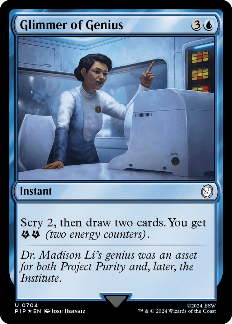 Glimmer of Genius (Surge Foil) [Fallout] | Jomio and Rueliete's Cards and Comics