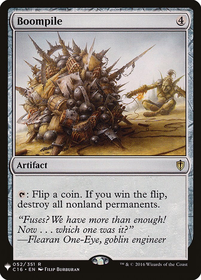 Boompile [The List] | Jomio and Rueliete's Cards and Comics
