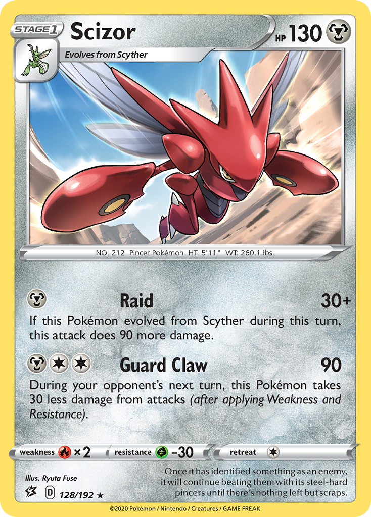 Scizor (128/192) [Sword & Shield: Rebel Clash] | Jomio and Rueliete's Cards and Comics