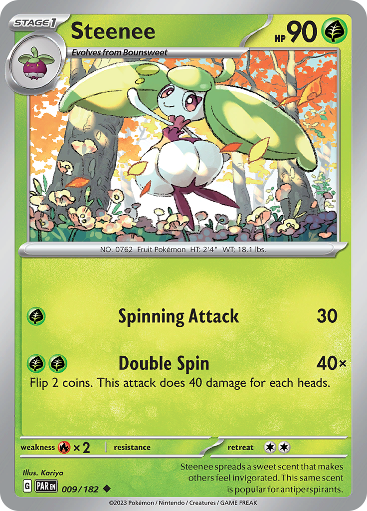 Steenee (009/182) [Scarlet & Violet: Paradox Rift] | Jomio and Rueliete's Cards and Comics