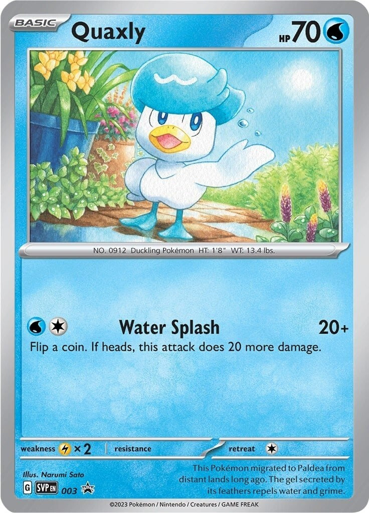 Quaxly (003) [Scarlet & Violet: Black Star Promos] | Jomio and Rueliete's Cards and Comics