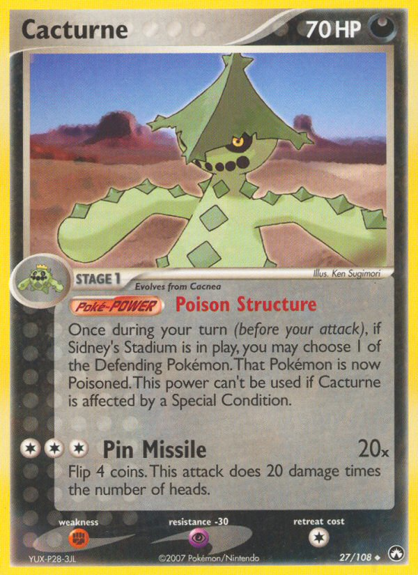 Cacturne (27/108) [EX: Power Keepers] | Jomio and Rueliete's Cards and Comics