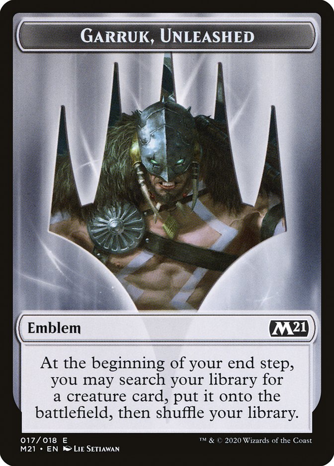 Garruk, Unleashed Emblem [Core Set 2021 Tokens] | Jomio and Rueliete's Cards and Comics