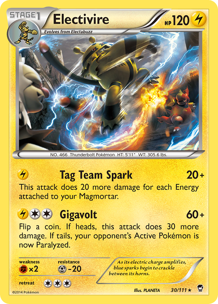 Electivire (30/111) [XY: Furious Fists] | Jomio and Rueliete's Cards and Comics