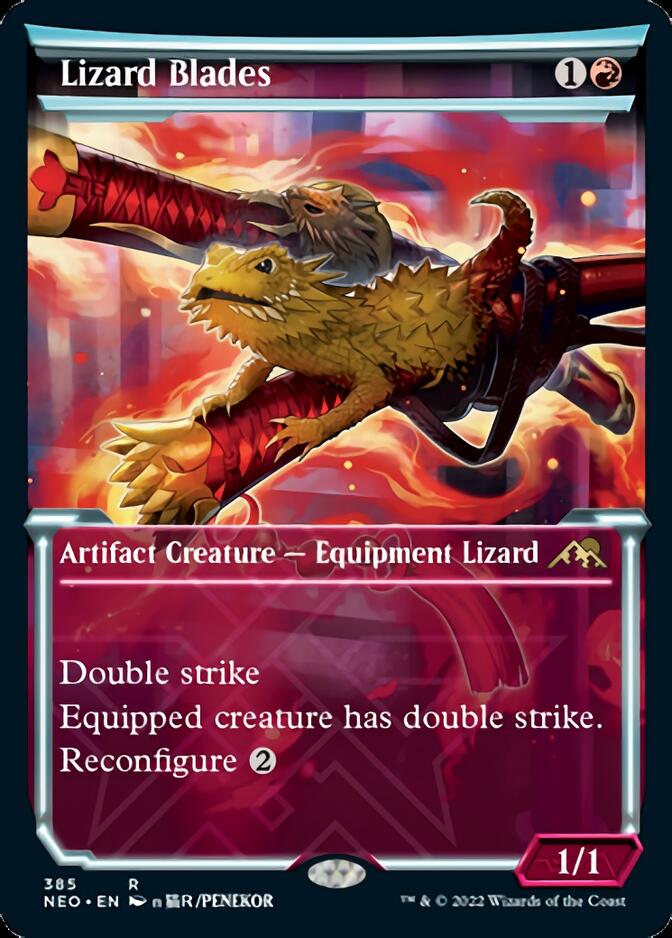 Lizard Blades (Showcase Soft Glow) [Kamigawa: Neon Dynasty] | Jomio and Rueliete's Cards and Comics