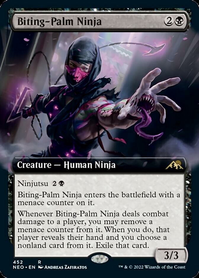 Biting-Palm Ninja (Extended Art) [Kamigawa: Neon Dynasty] | Jomio and Rueliete's Cards and Comics