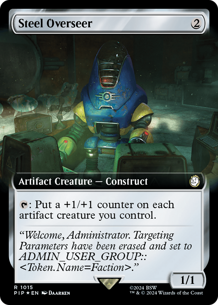 Steel Overseer (Extended Art) (Surge Foil) [Fallout] | Jomio and Rueliete's Cards and Comics