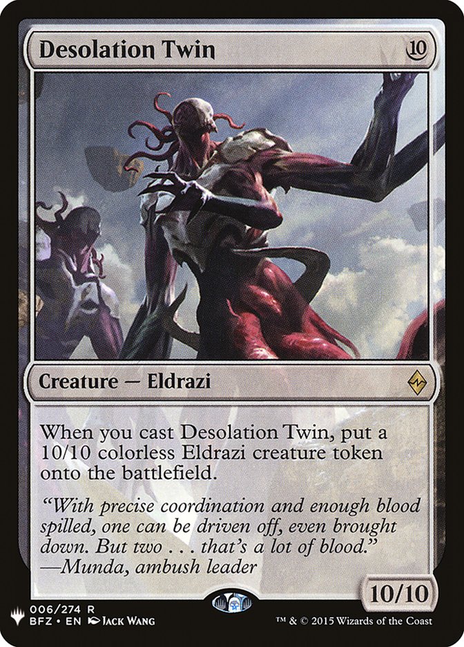 Desolation Twin [The List] | Jomio and Rueliete's Cards and Comics