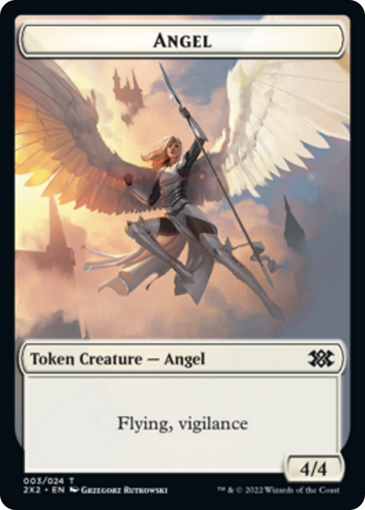 Drake // Angel Double-Sided Token [Double Masters 2022 Tokens] | Jomio and Rueliete's Cards and Comics