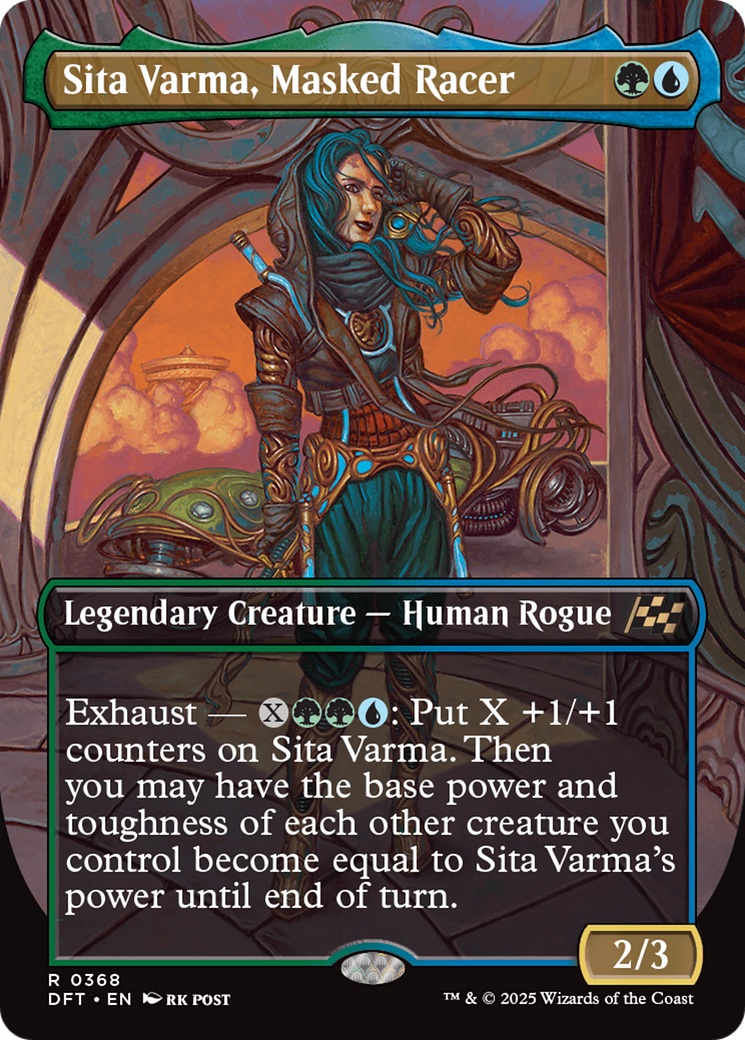 Sita Varma, Masked Racer (Borderless) [Aetherdrift] | Jomio and Rueliete's Cards and Comics