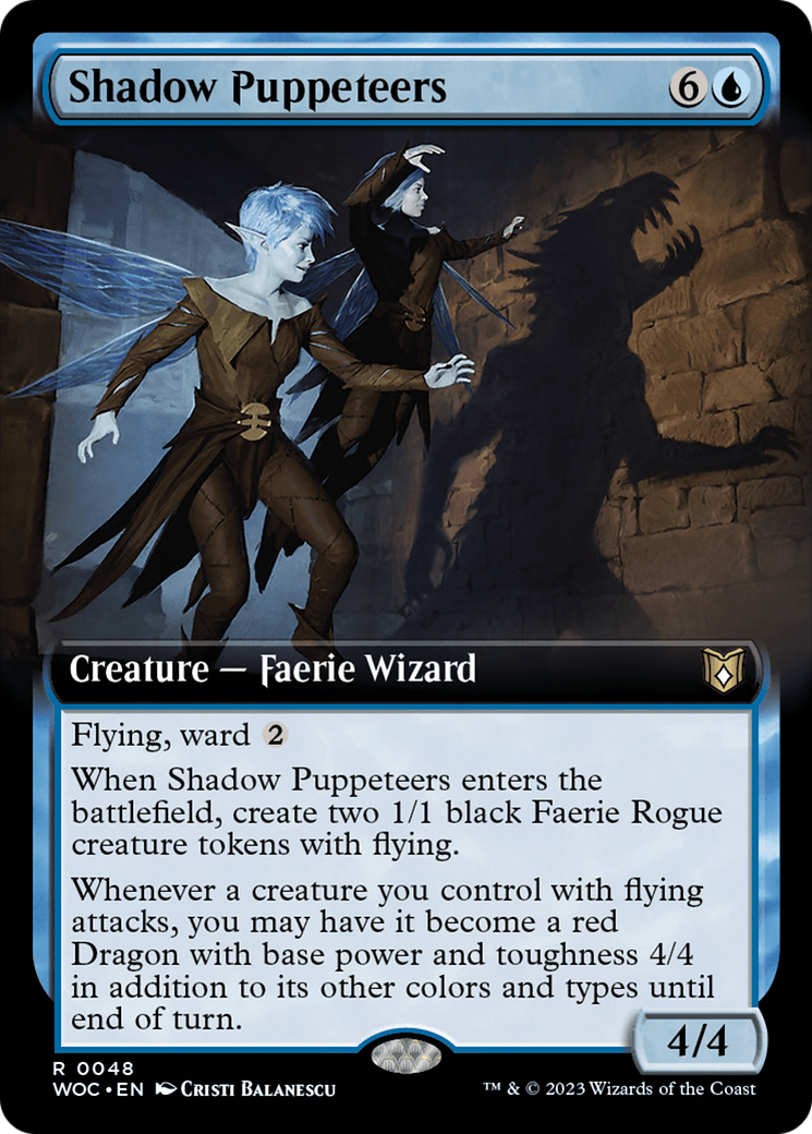 Shadow Puppeteers (Extended Art) [Wilds of Eldraine Commander] | Jomio and Rueliete's Cards and Comics