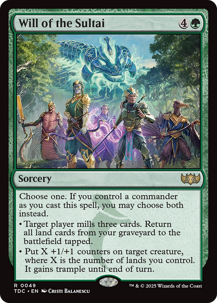 Will of the Sultai [Tarkir: Dragonstorm Commander] | Jomio and Rueliete's Cards and Comics