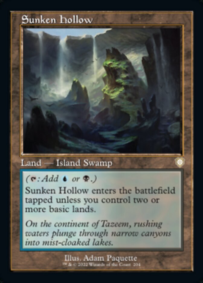 Sunken Hollow (Retro) [The Brothers' War Commander] | Jomio and Rueliete's Cards and Comics