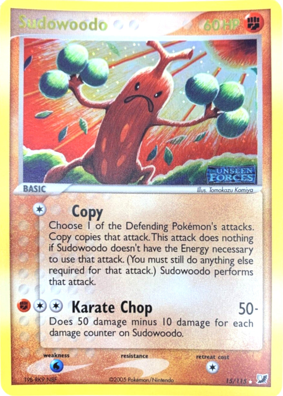 Sudowoodo (15/115) (Stamped) [EX: Unseen Forces] | Jomio and Rueliete's Cards and Comics