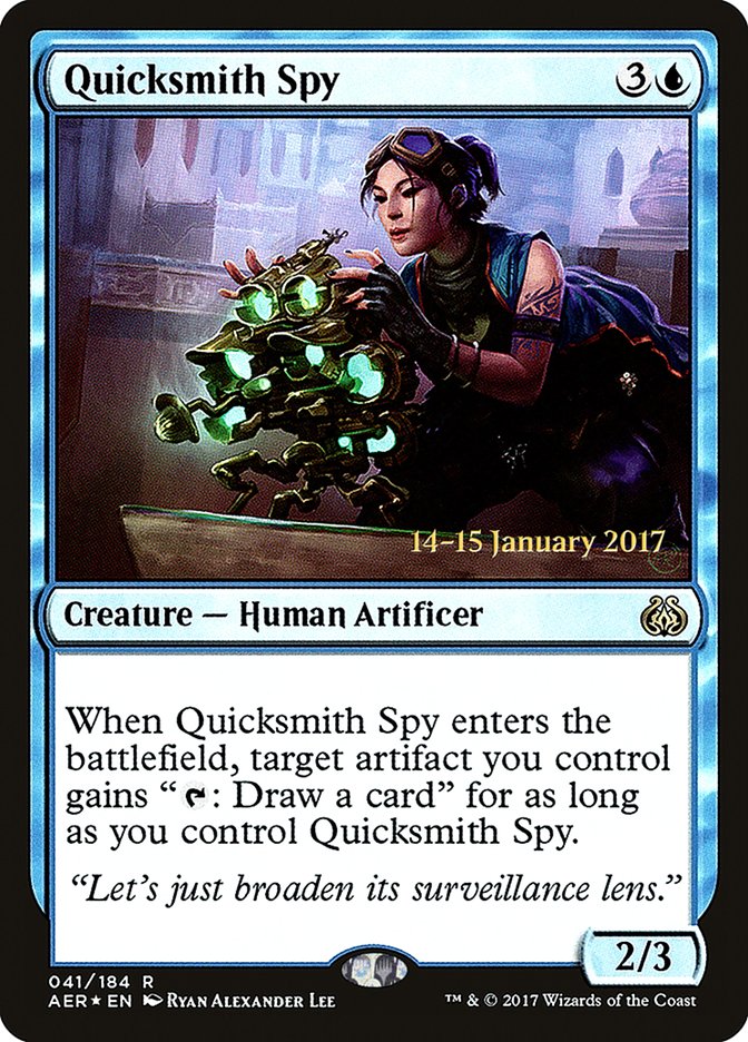 Quicksmith Spy [Aether Revolt Prerelease Promos] | Jomio and Rueliete's Cards and Comics