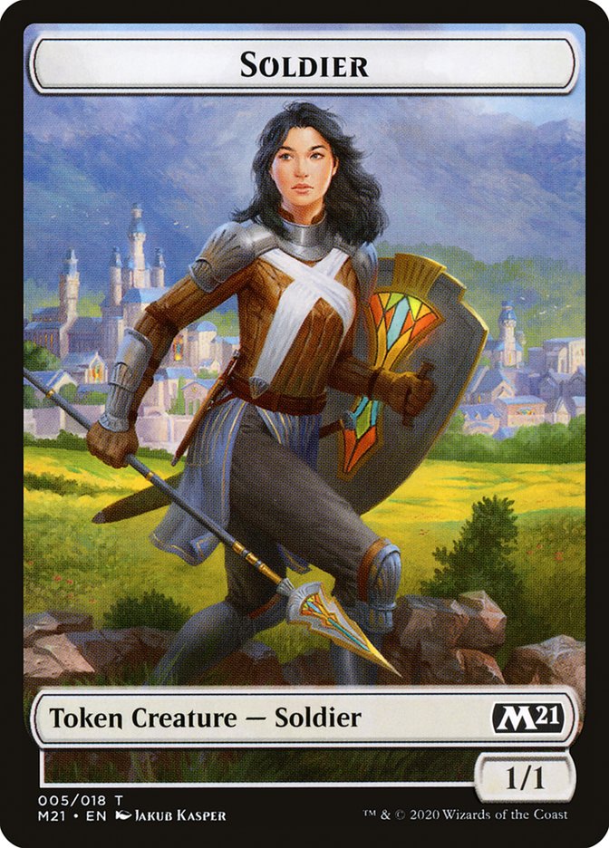 Soldier Token [Core Set 2021 Tokens] | Jomio and Rueliete's Cards and Comics