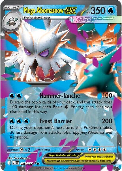 Mega Abomasnow ex (036/132) [Mega Evolution: Base Set] | Jomio and Rueliete's Cards and Comics