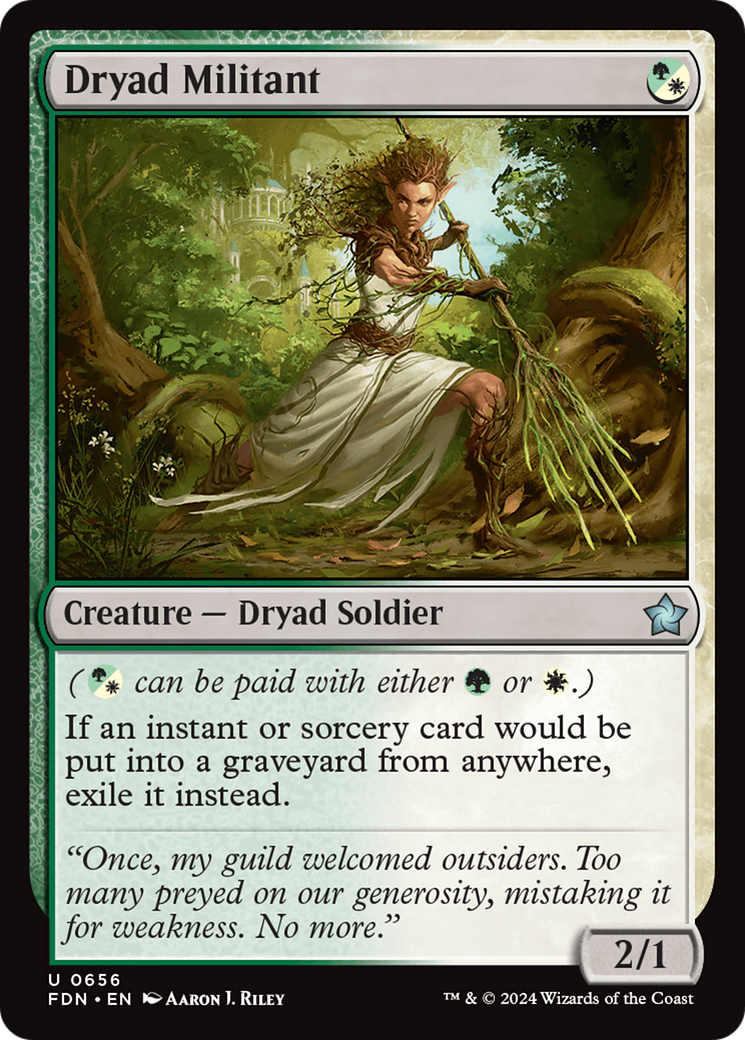 Dryad Militant [Foundations] | Jomio and Rueliete's Cards and Comics