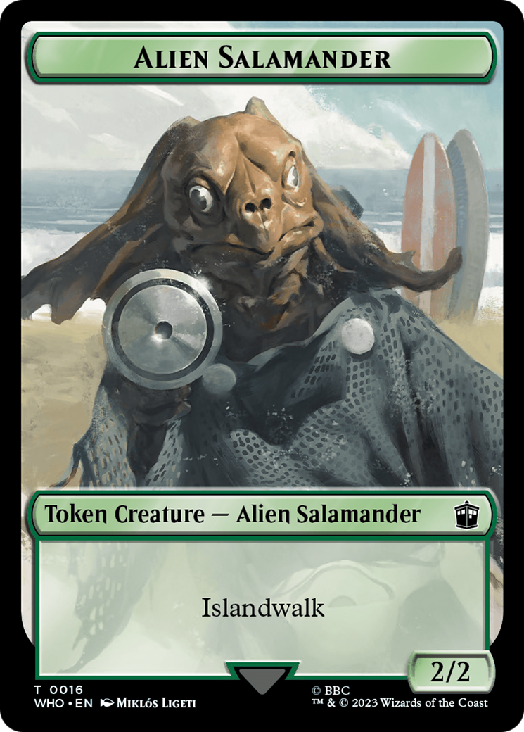Human (0006) // Alien Salamander Double-Sided Token [Doctor Who Tokens] | Jomio and Rueliete's Cards and Comics