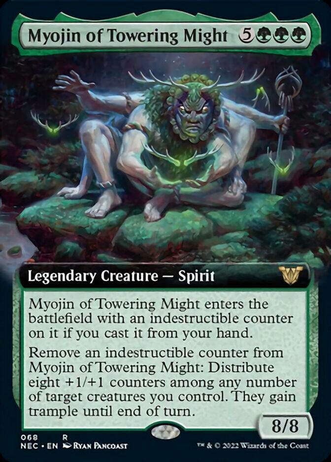 Myojin of Towering Might (Extended Art) [Kamigawa: Neon Dynasty Commander] | Jomio and Rueliete's Cards and Comics