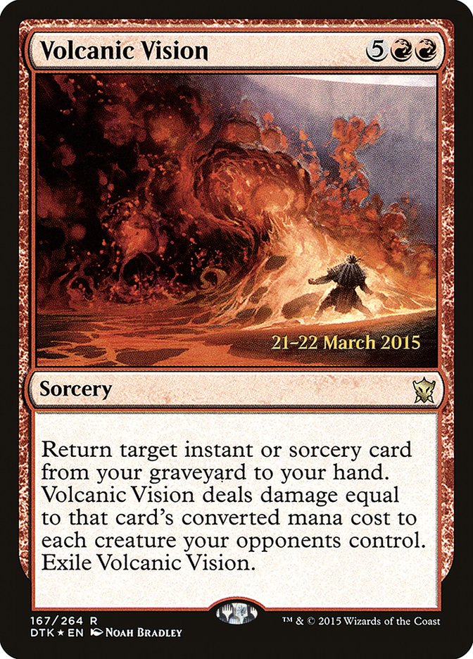 Volcanic Vision [Dragons of Tarkir Prerelease Promos] | Jomio and Rueliete's Cards and Comics