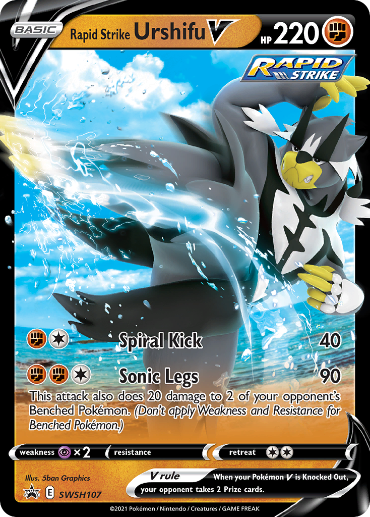Rapid Strike Urshifu V (SWSH107) [Sword & Shield: Black Star Promos] | Jomio and Rueliete's Cards and Comics