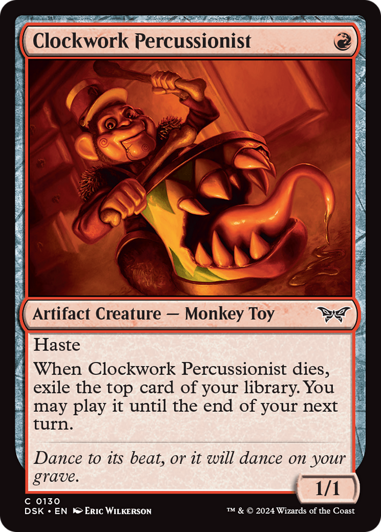 Clockwork Percussionist (0130) [Duskmourn: House of Horror] | Jomio and Rueliete's Cards and Comics