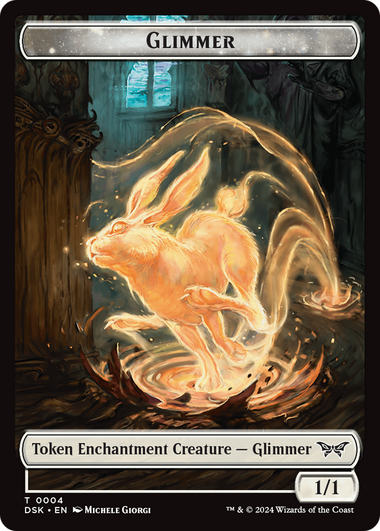 Angel // Glimmer Double-Sided Token [Duskmourn: House of Horror Commander Tokens] | Jomio and Rueliete's Cards and Comics
