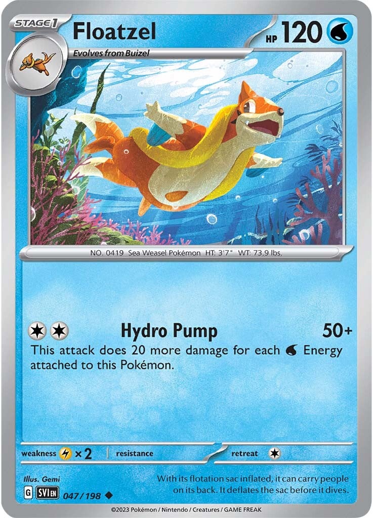 Floatzel (047/198) [Scarlet & Violet: Base Set] | Jomio and Rueliete's Cards and Comics