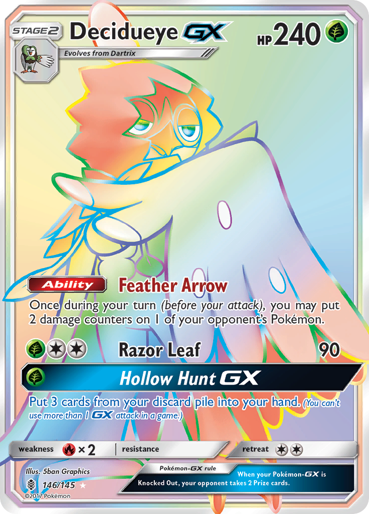 Decidueye GX (146/145) [Sun & Moon: Guardians Rising] | Jomio and Rueliete's Cards and Comics