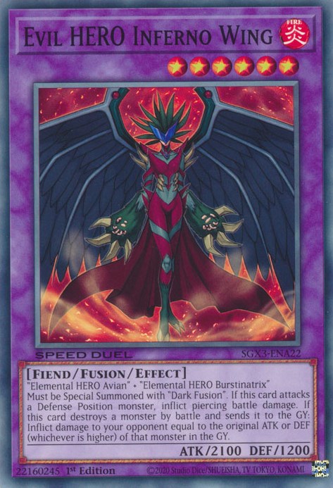 Evil HERO Inferno Wing [SGX3-ENA22] Common | Jomio and Rueliete's Cards and Comics