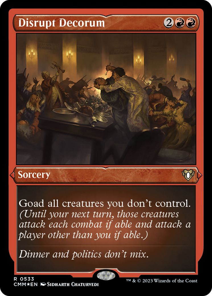 Disrupt Decorum (Foil Etched) [Commander Masters] | Jomio and Rueliete's Cards and Comics