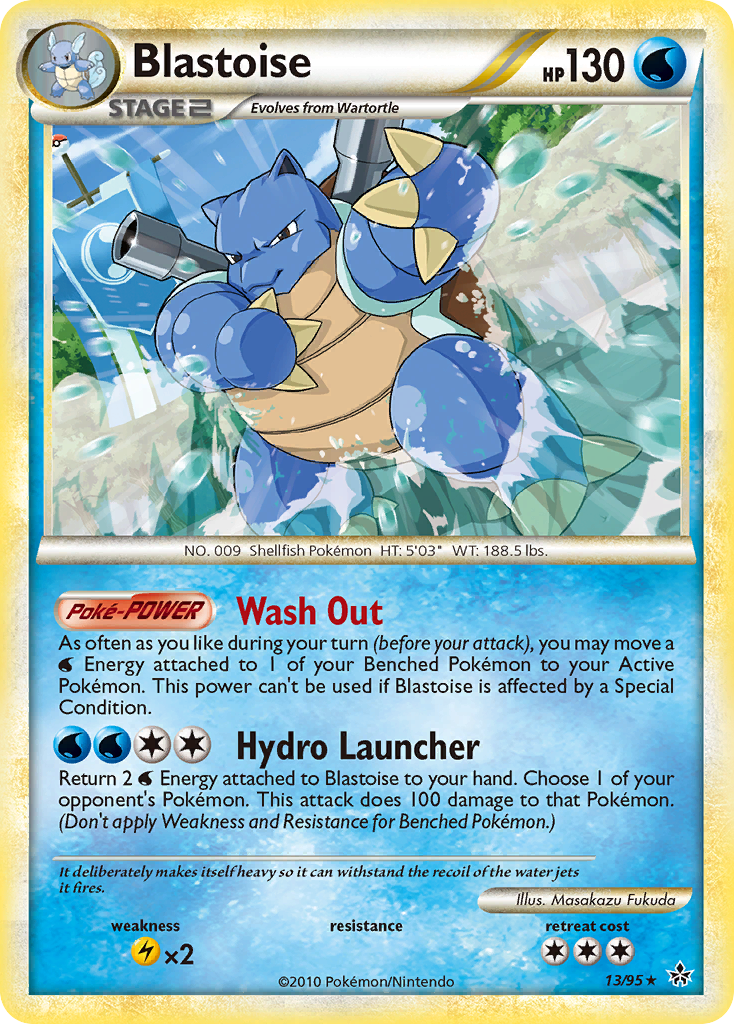 Blastoise (13/95) [HeartGold & SoulSilver: Unleashed] | Jomio and Rueliete's Cards and Comics