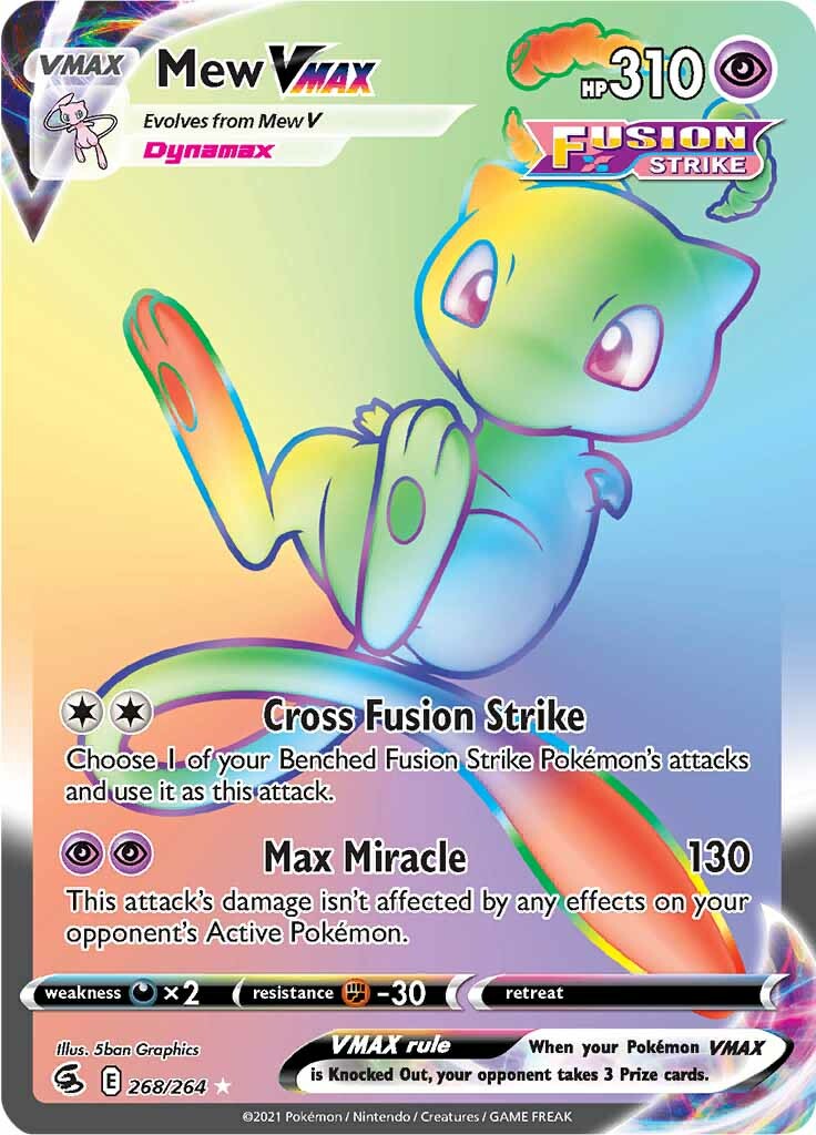 Mew VMAX (268/264) [Sword & Shield: Fusion Strike] | Jomio and Rueliete's Cards and Comics