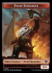 Human Soldier // Dwarf Berserker Double-Sided Token [Commander Masters Tokens] | Jomio and Rueliete's Cards and Comics