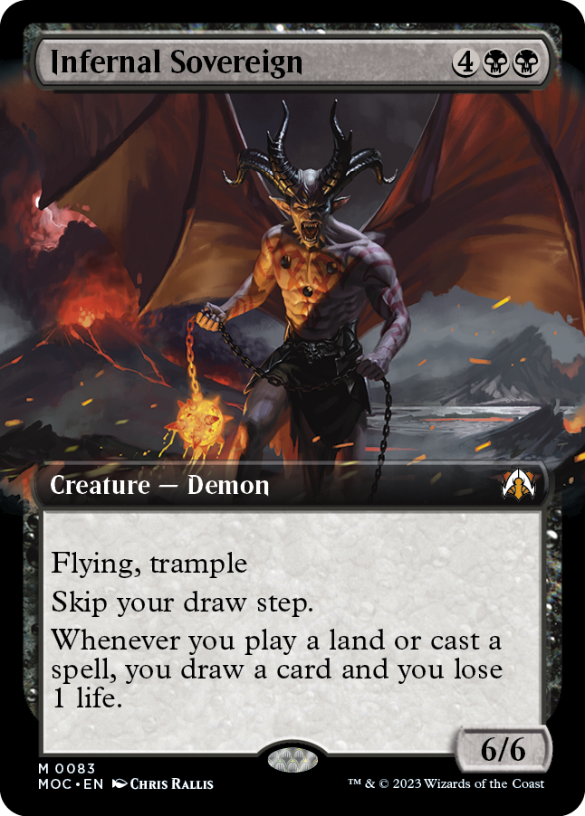 Infernal Sovereign (Extended Art) [March of the Machine Commander] | Jomio and Rueliete's Cards and Comics