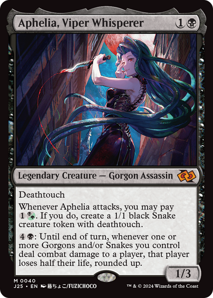 Aphelia, Viper Whisperer (Anime) [Foundations Jumpstart] | Jomio and Rueliete's Cards and Comics
