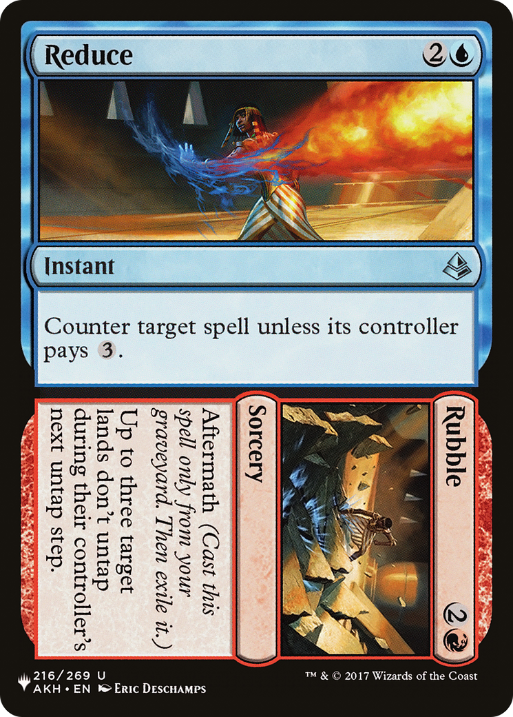 Reduce // Rubble [The List] | Jomio and Rueliete's Cards and Comics